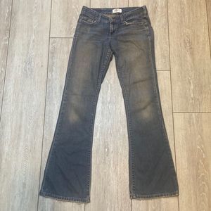 Abercrombie & Fitch Womens Jeans sz 2 Long Distressed Bootcut Stretch